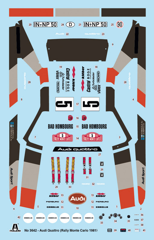 Italeri 3642 1:24 Audi Quattro Rally