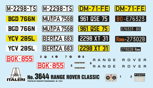 Italeri 3644 1:24 Range Rover Classic