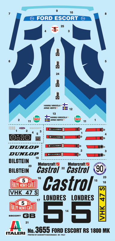 Italeri 3655 1:24 Ford Escort Mk.II