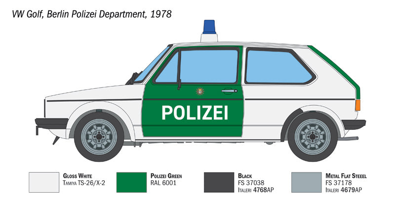 Italeri 3666 1:24 Volkswagen Golf Mk.1 Polizei