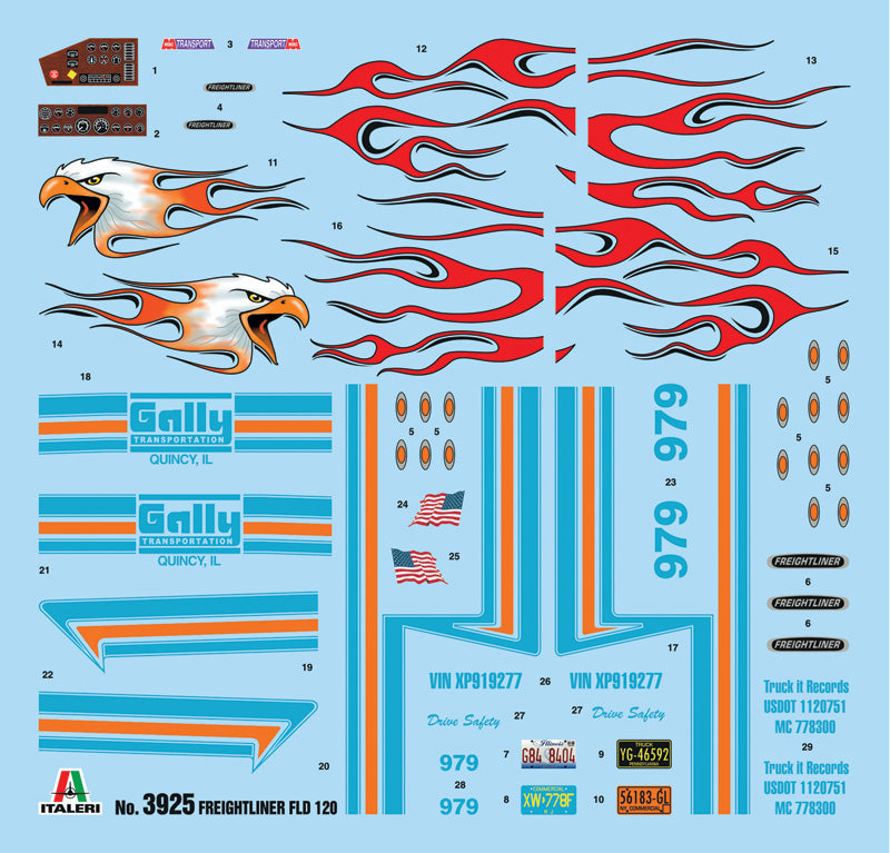 Italeri 3925 1:24 Freightliner FLD 120 Special