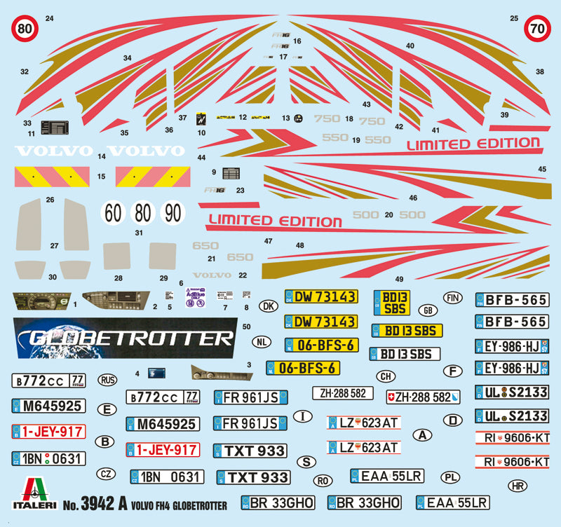 Italeri 3942 1:24 Volvo FH4 Globetrotter Medium Roof