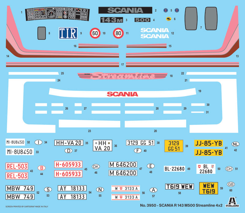 Italeri 3950 1:24 Scania R143 M500 Streamline 4x2