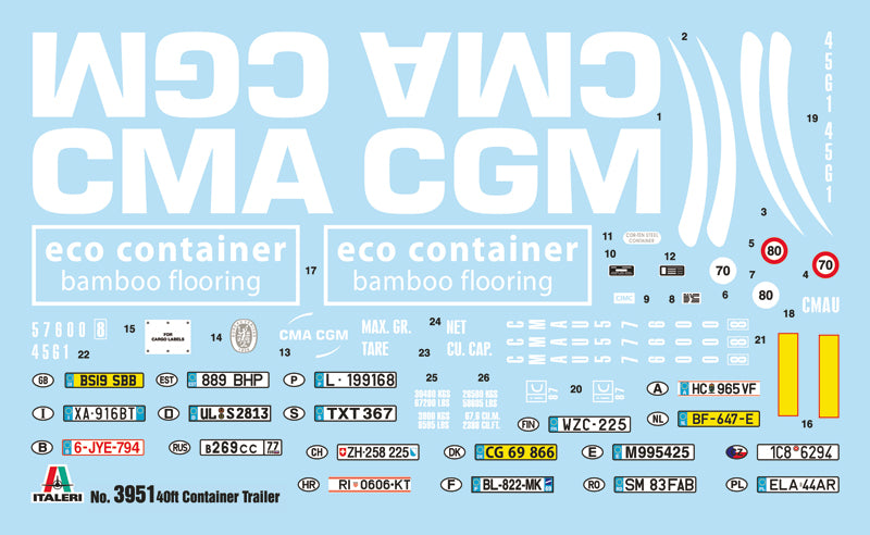 Italeri 3951 1:24 40â Container Trailer