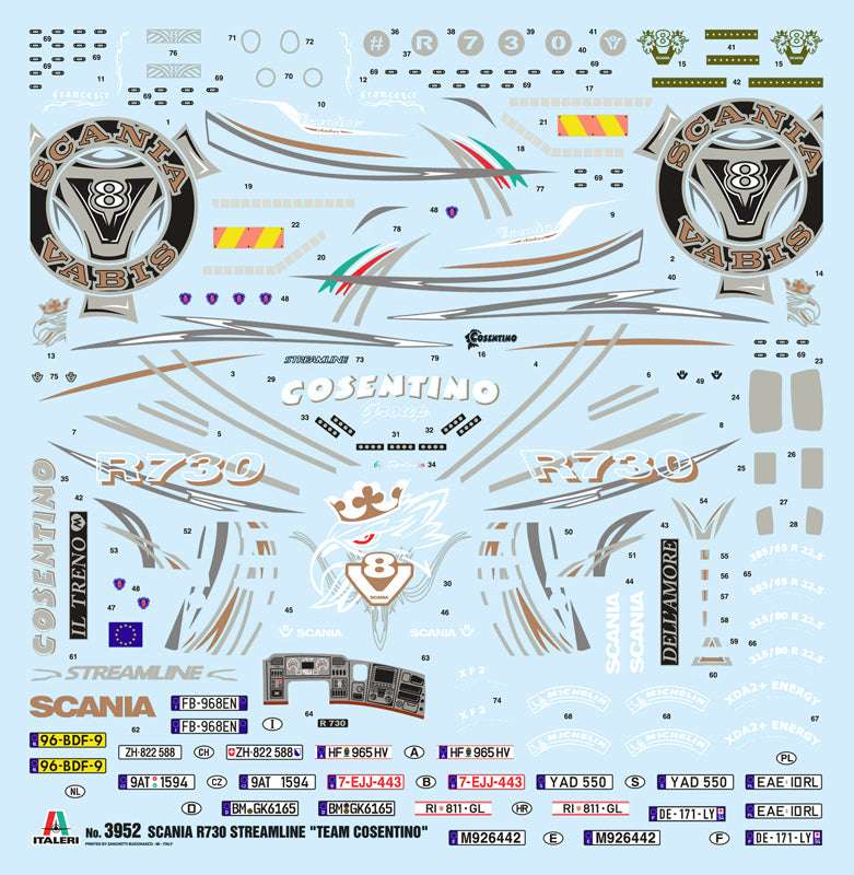 Italeri 3952 1:24 Scania R730 Streamline