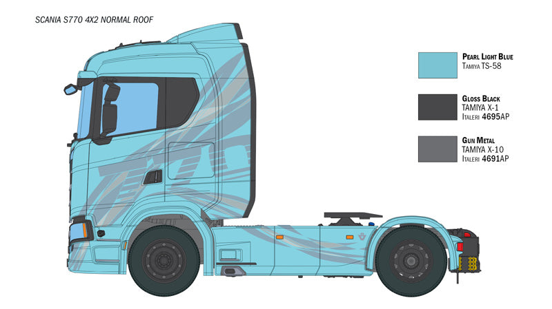 Italeri 3961 1:24 Scania S770 4x2 Normal Roof