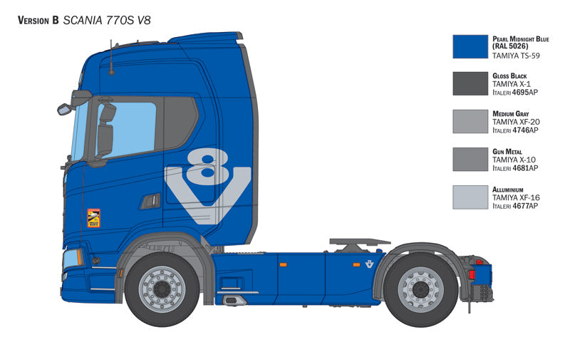 Italeri 3965 1:24 Scania 770S V8 “White Cab”