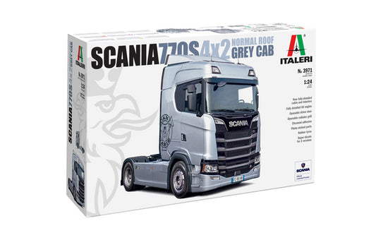 Italeri 3971 1:24 Scania S770 4x2 Normal Roof Grey Cab