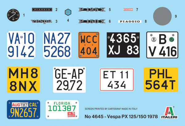 Italeri 4645 1:9 Vespa PX 125/150 1978