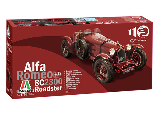 Italeri 4708 1:12 Alfa Romeo 8C 2300 Roadster 100th Anniversary