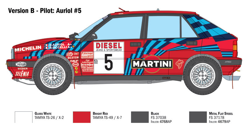 Italeri 4712 1:12 Lancia Delta HF Integrale San Remo 1989