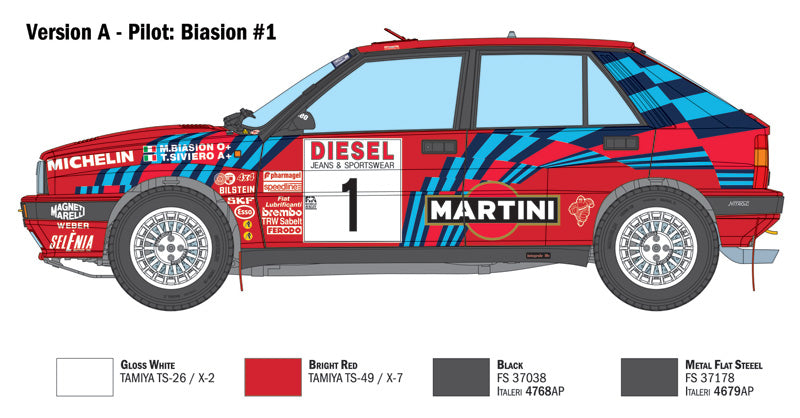 Italeri 4712 1:12 Lancia Delta HF Integrale San Remo 1989