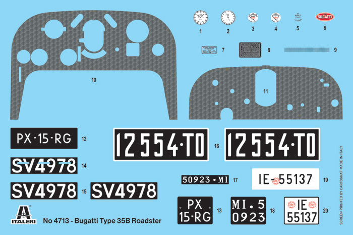 Italeri 4713 1:12 Bugatti Roadster/Monte Carlo