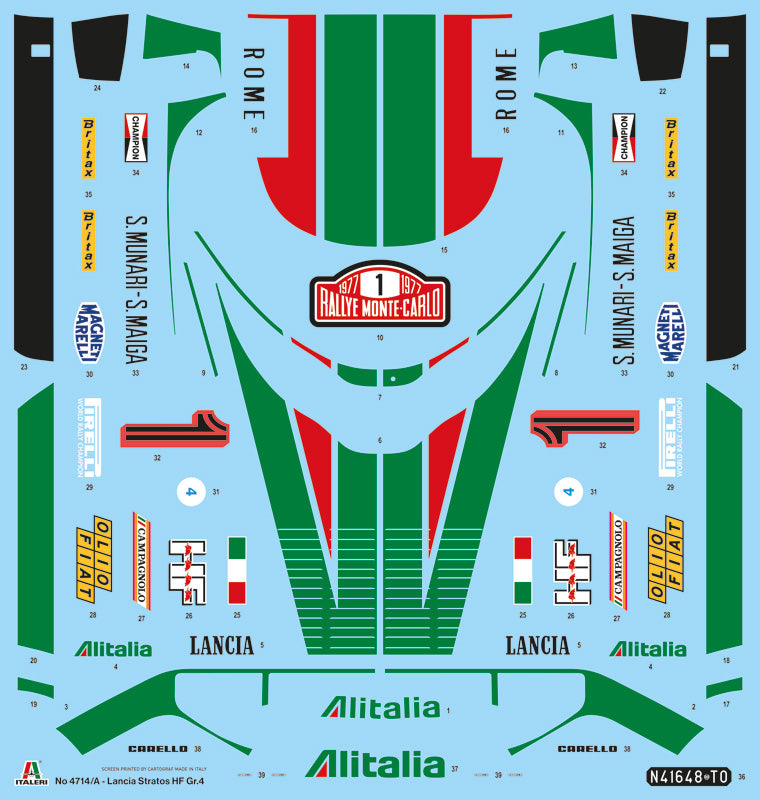 Italeri 4714 1:12 Lancia Stratos HF Gr.4 New Tooling in 2024