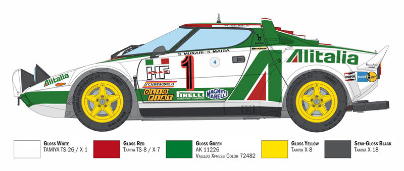 Italeri 4714 1:12 Lancia Stratos HF Gr.4 New Tooling in 2024