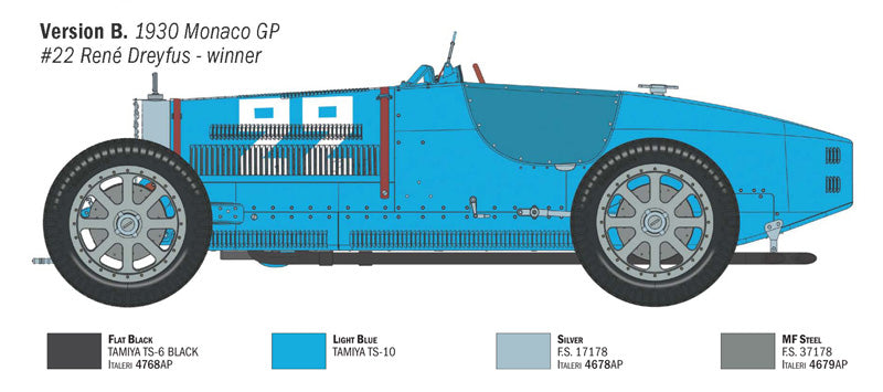 Italeri 4716 1:12 Bugatti Type 35B Targa Florio '29 /Monaco GP '30