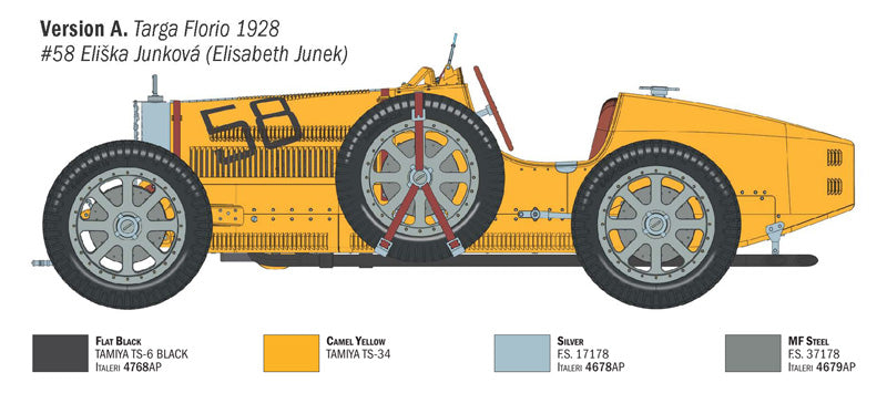 Italeri 4716 1:12 Bugatti Type 35B Targa Florio '29 /Monaco GP '30