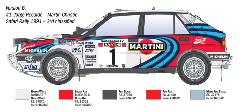 Italeri 4720 1:12 Lancia Delta Integrale 16v Safari
