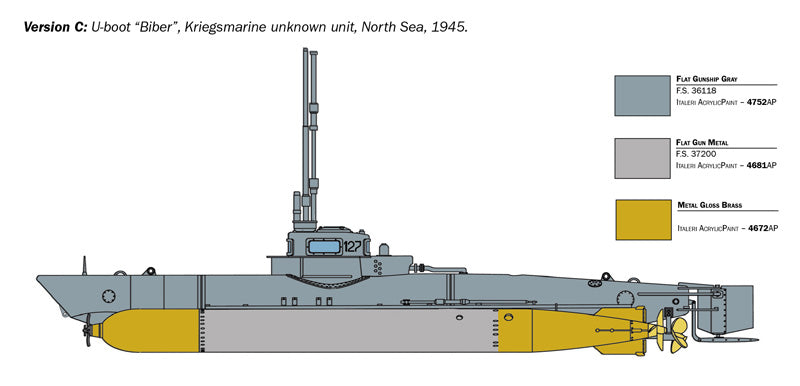 Italeri 5609 1:35 'Biber' Midget Submarine