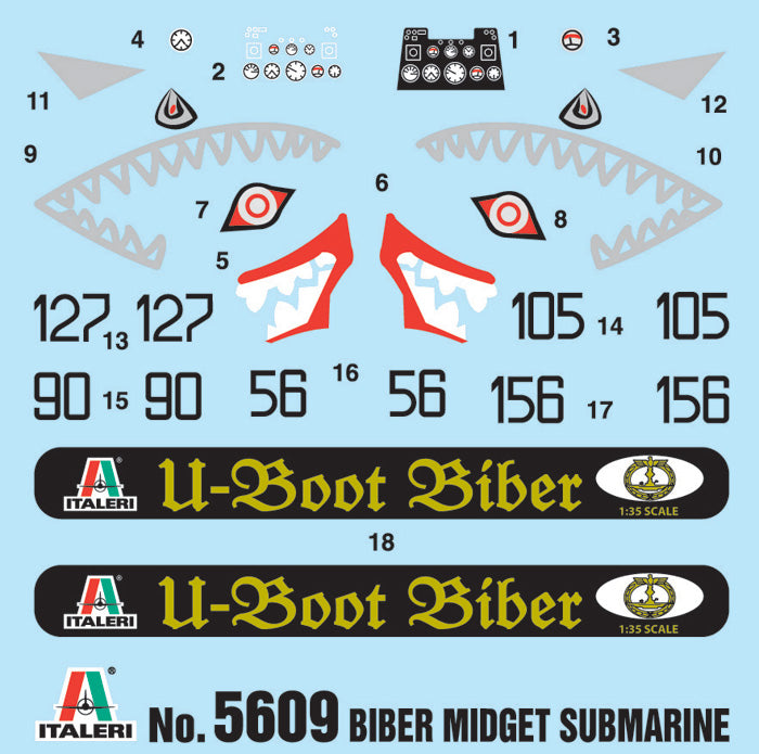 Italeri 5609 1:35 'Biber' Midget Submarine