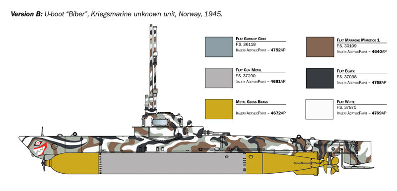 Italeri 5609 1:35 'Biber' Midget Submarine