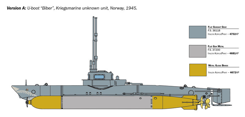 Italeri 5609 1:35 'Biber' Midget Submarine