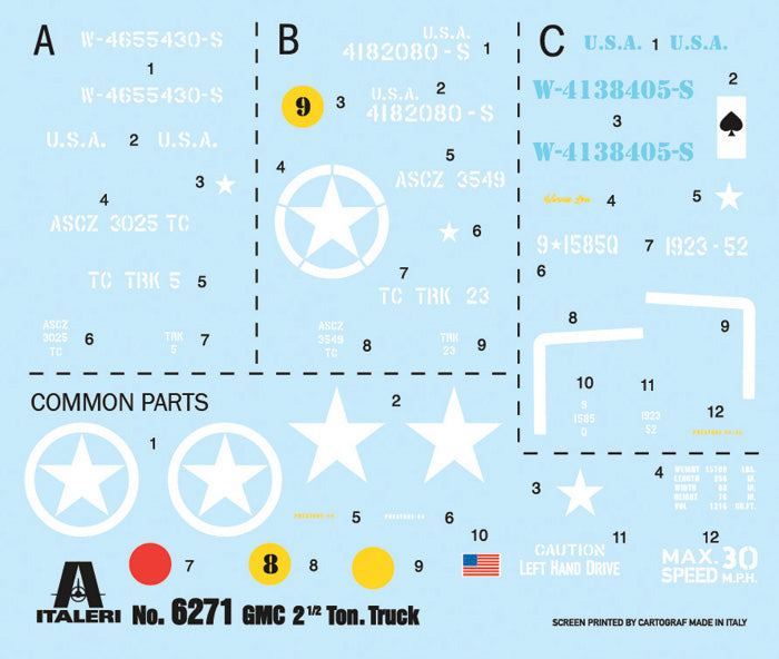 Italeri 6271 1:35 GMC 2 1/2 6x6 Truck