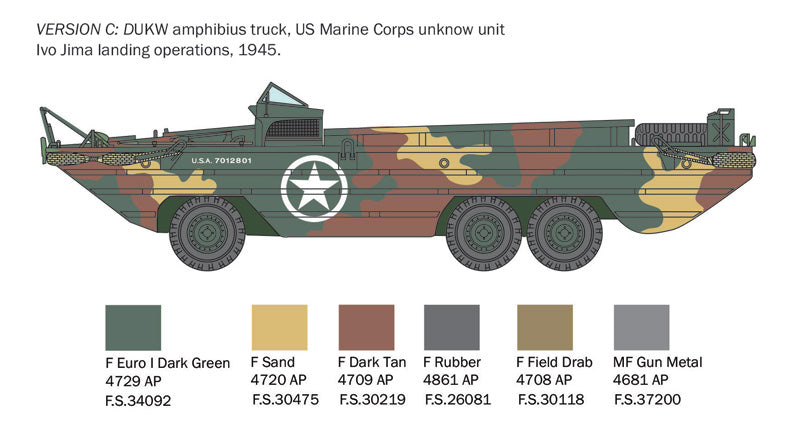 Italeri 6392 1:35 GMC DUKW 353 Amphibious truck