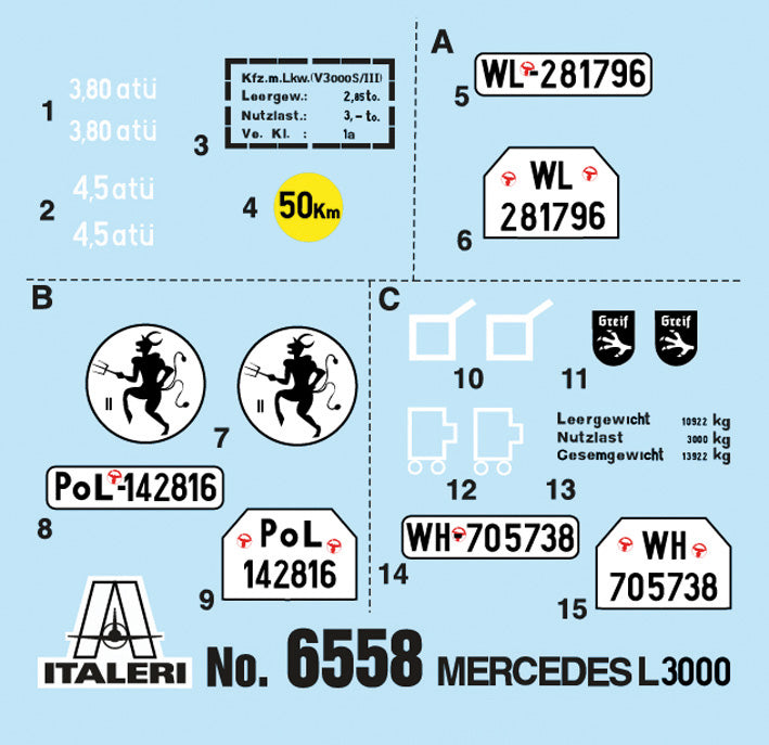 Italeri 6558 1:35 Mercedes-Benz L3000 S