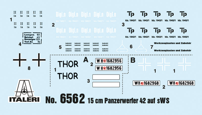 Italeri 6562 1:35 15 cm Panzerwerfer 42 auf SWS