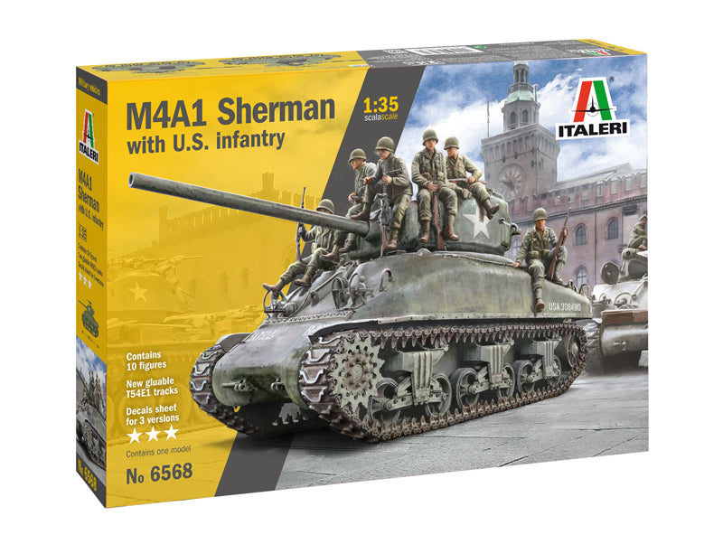 Italeri 6568 1:35 Sherman M4A1 with U.S Infantry