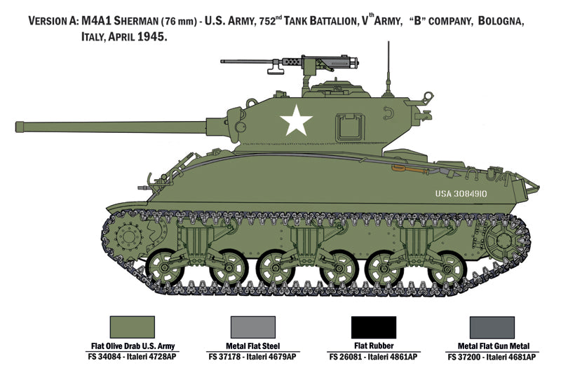 Italeri 6568 1:35 Sherman M4A1 with U.S Infantry