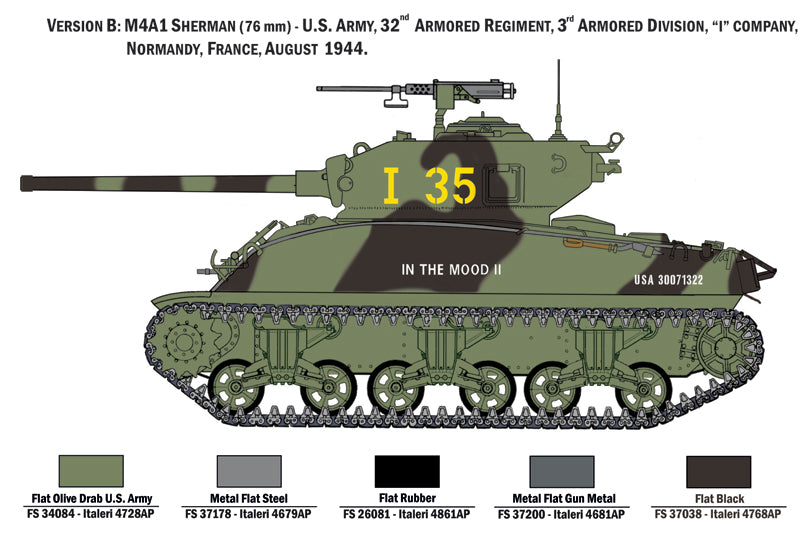 Italeri 6568 1:35 Sherman M4A1 with U.S Infantry