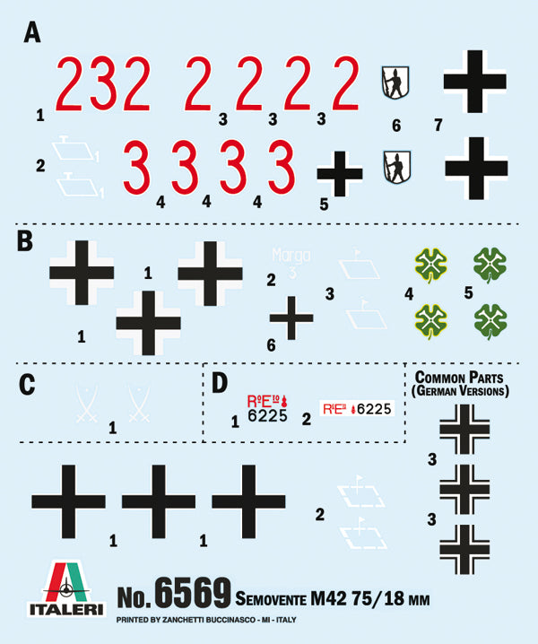 Italeri 6569 1:35 Semovente M42 75/18mm