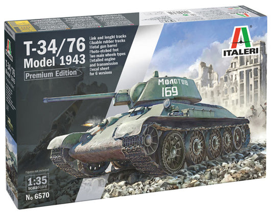 Italeri 6570 1:35 Soviet T-34/76 Model 43 Premium Edition