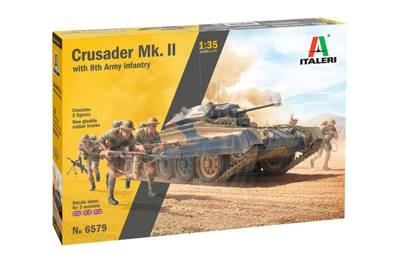 Italeri 6579 1:35 Crusader Mk.II with 8th Army Infantry