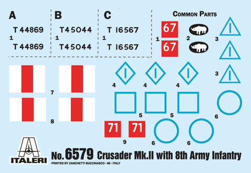 Italeri 6579 1:35 Crusader Mk.II with 8th Army Infantry