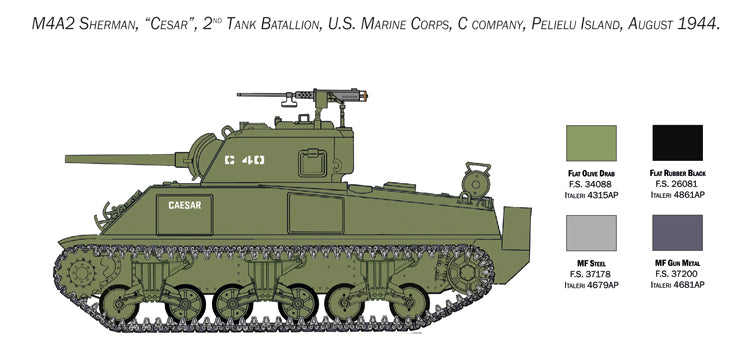 Italeri 6583 1:35 M4 Sherman U.S. Marines Corps