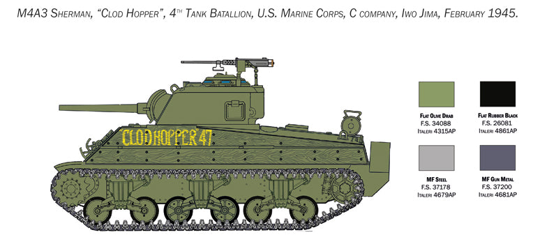 Italeri 6583 1:35 M4 Sherman U.S. Marines Corps