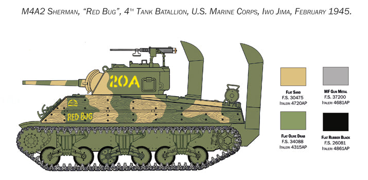 Italeri 6583 1:35 M4 Sherman U.S. Marines Corps