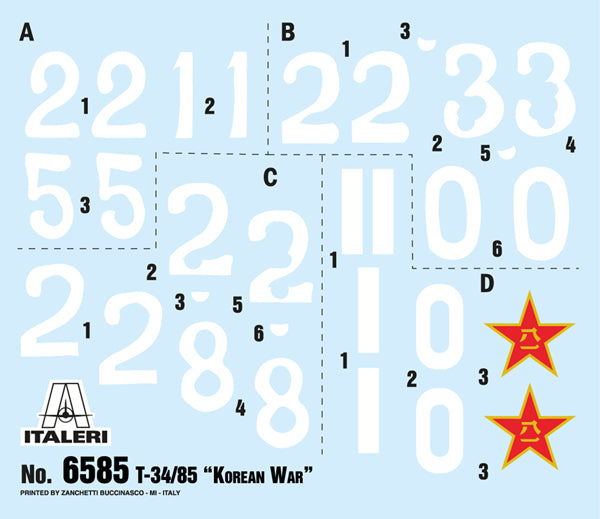 Italeri 6585 1:35 Soviet T-34/85 "Korean War"