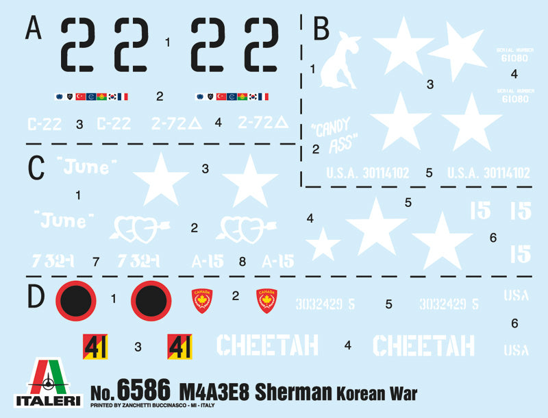 Italeri 6586 1:35 Sherman M4A3E8 "Korean War"