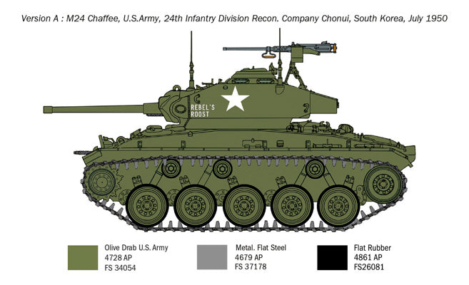 Italeri 6587 1:35 M24 Chaffee Korean War