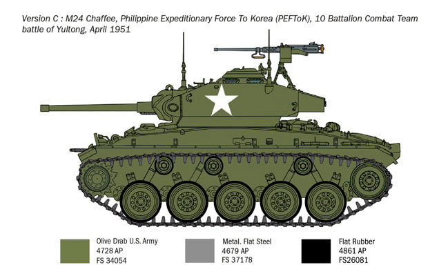 Italeri 6587 1:35 M24 Chaffee Korean War