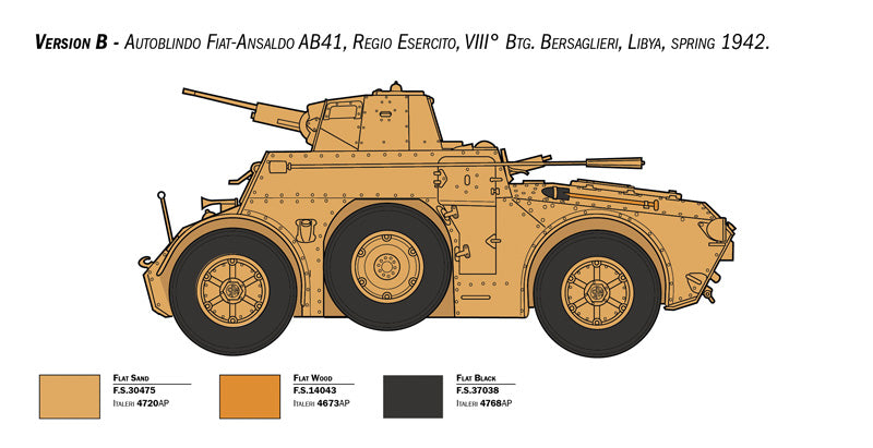 Italeri 6591 1:35 Autoblinda AB 41 with Bersaglieri Italian Infantry