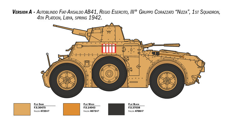 Italeri 6591 1:35 Autoblinda AB 41 with Bersaglieri Italian Infantry