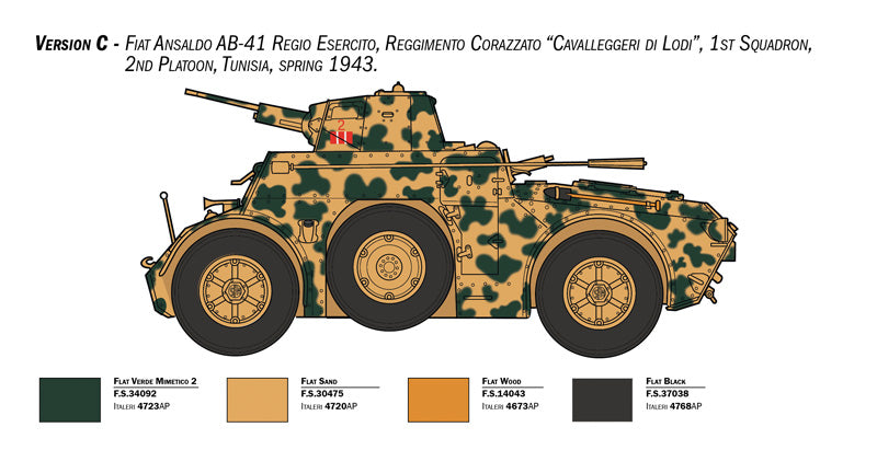 Italeri 6591 1:35 Autoblinda AB 41 with Bersaglieri Italian Infantry