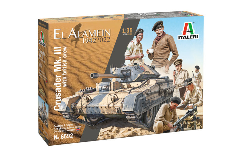 Italeri 6592 1:35 El Alamein 1942-2022 Crusader Mk.III with British Crew