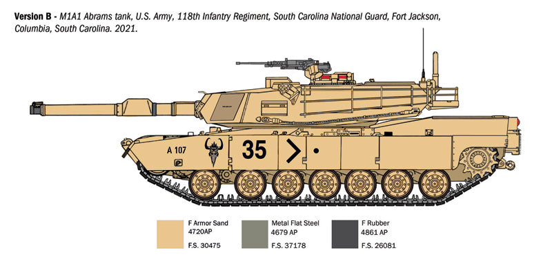 Italeri 6596 1:35 M1A1 Abrams