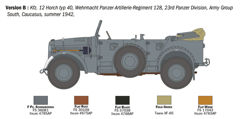 Italeri 6597 1:35 Kfz. 12 Horch 901 typ 40 Fruehen Ausf